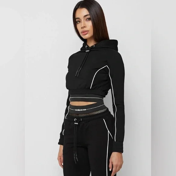 Manière De Voir - Mesh hood banded hoodie - Picture 2 of 4